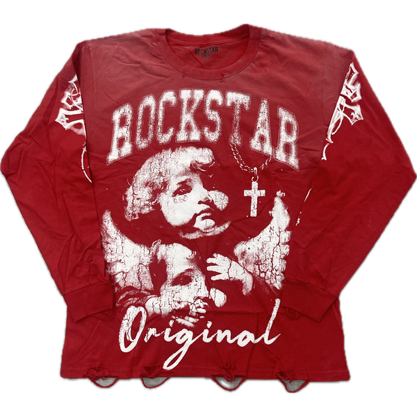 Rockstar Original Deiter L/S Tee "Red"