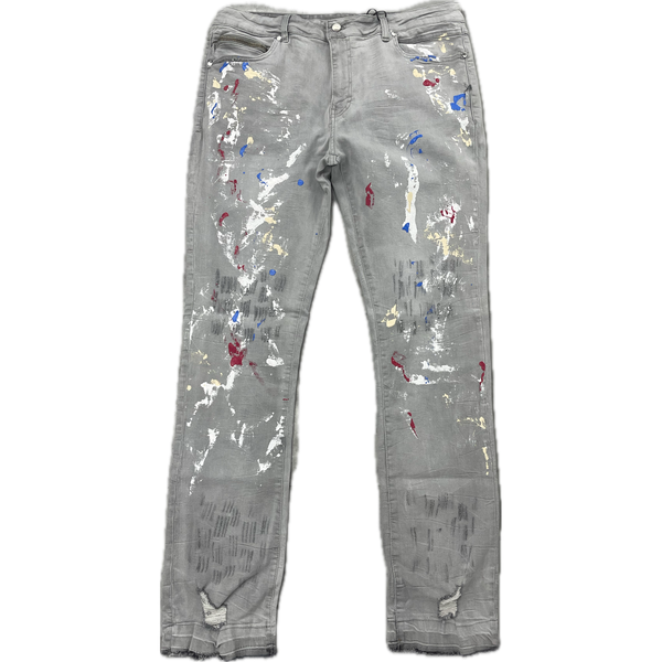 Rockstar Original Dunebi Stacked Flare Jeans "Grey"