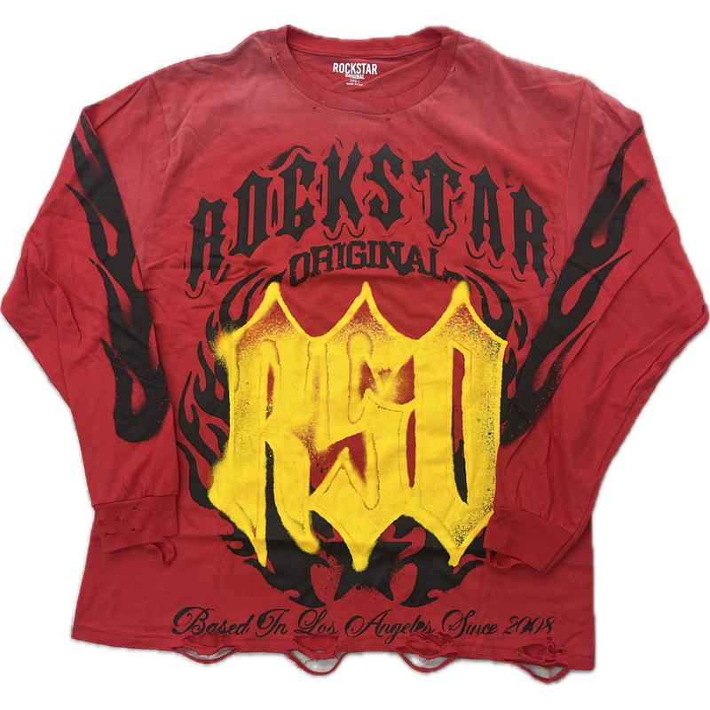 Rockstar Original Boaz L/S Tee "Red"