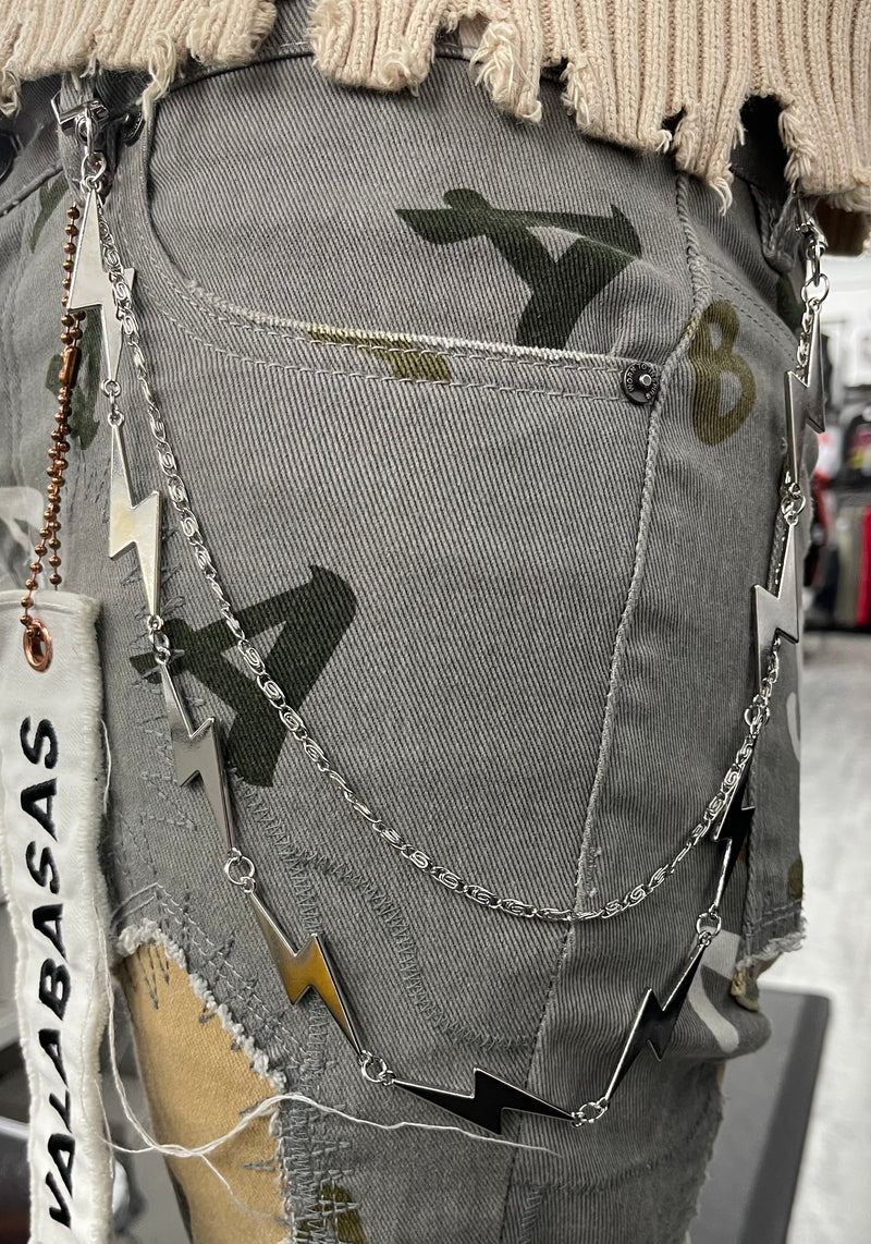 Lightning Bolt 2 Ring Pocket Chain