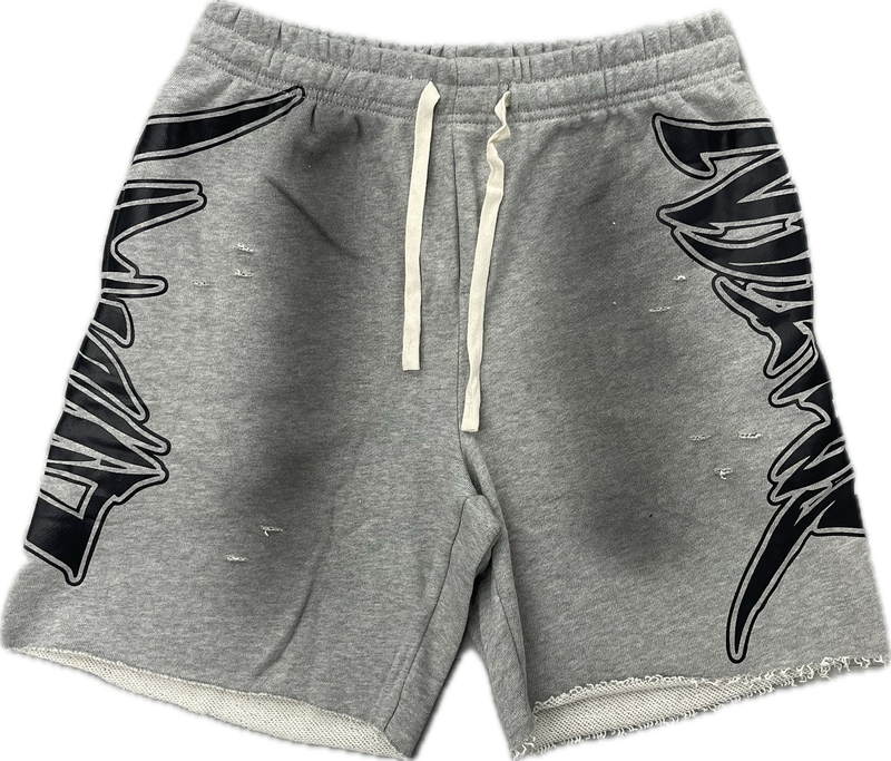 Mixed Emotion Faded Cotton Shorts "Grey"