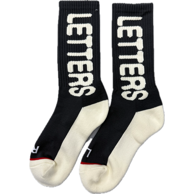 Red Letter Socks "Charcoal"