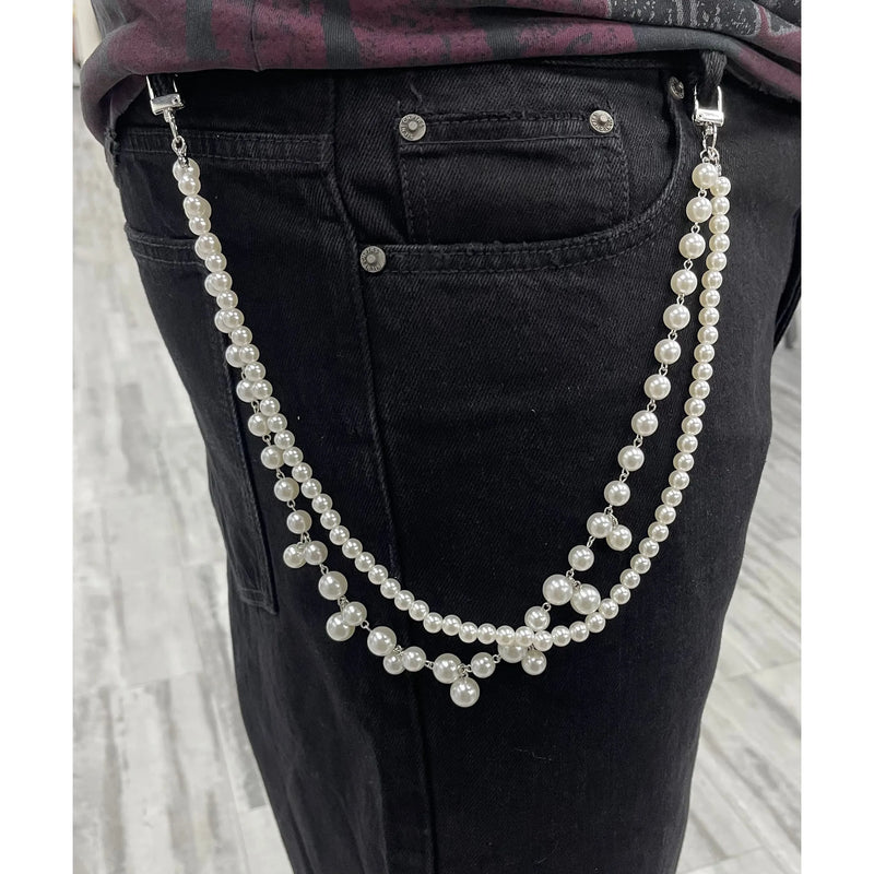 Double Pearl Pocket Chain