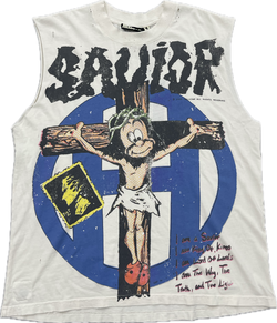 Hellstar Seditionary Savior Sleeveless Tee "White"