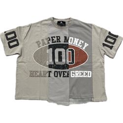 Paper Money Heart Over Greed Tee "Grey"