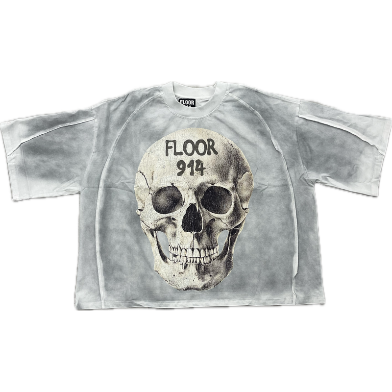 Floor914 Crimson Skull Tee "Ash"