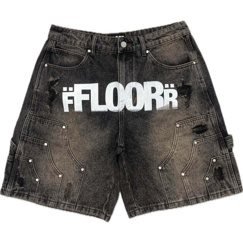 Floor914 Uniform Denim Shorts "Brown"