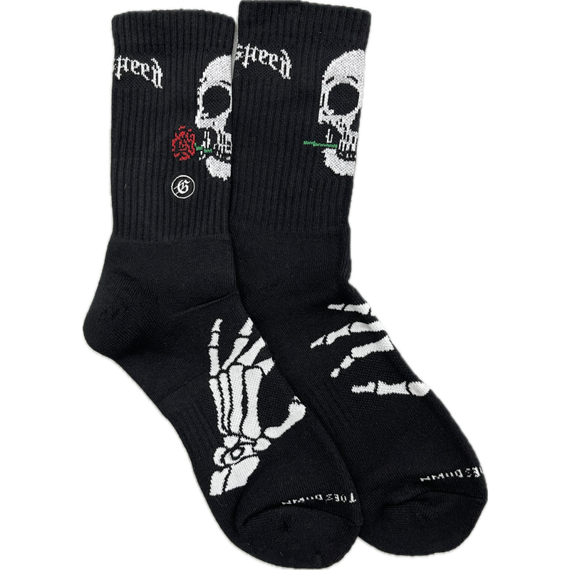 Godspeed Skull & Roses Socks "Black"