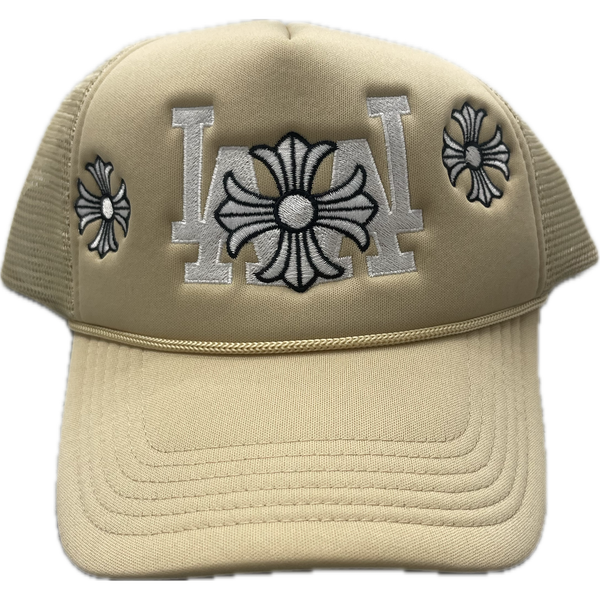 R3BORN LA Chrome Hat “Cream”