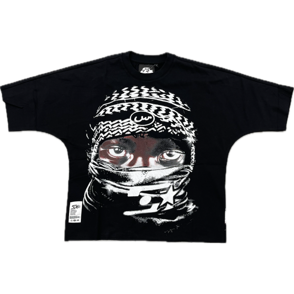 Sanity Keffiyeh Cropped Tee “Black”