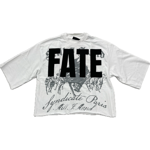 Syndicate Fate Cropped Tee "White"