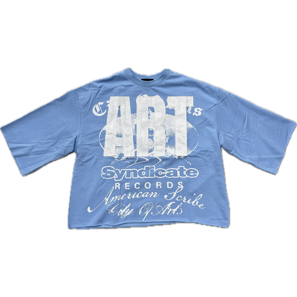 Syndicate Art Cropped Tee "Baby Blue"