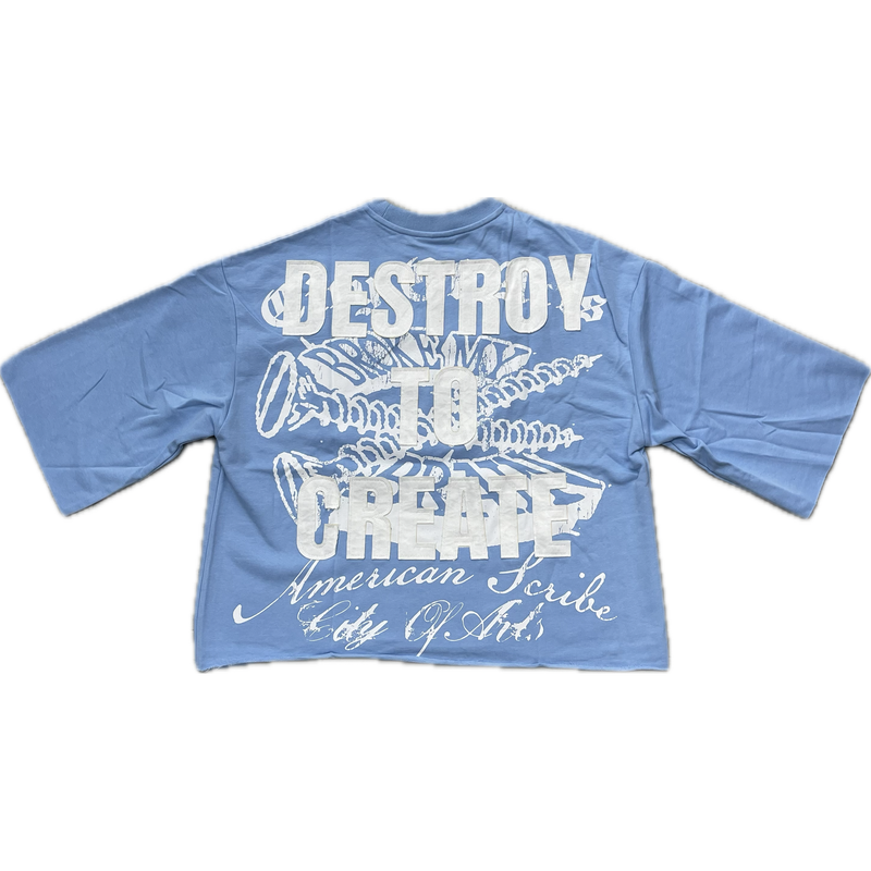 Syndicate Art Cropped Tee "Baby Blue"