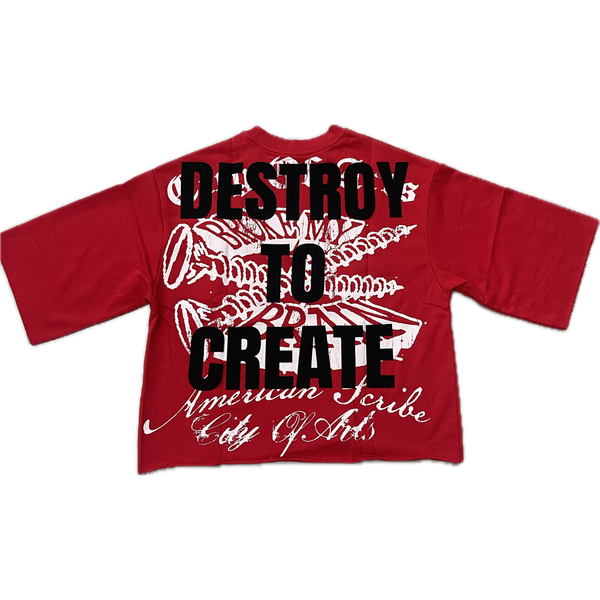 Syndicate Art Cropped Tee "Red"
