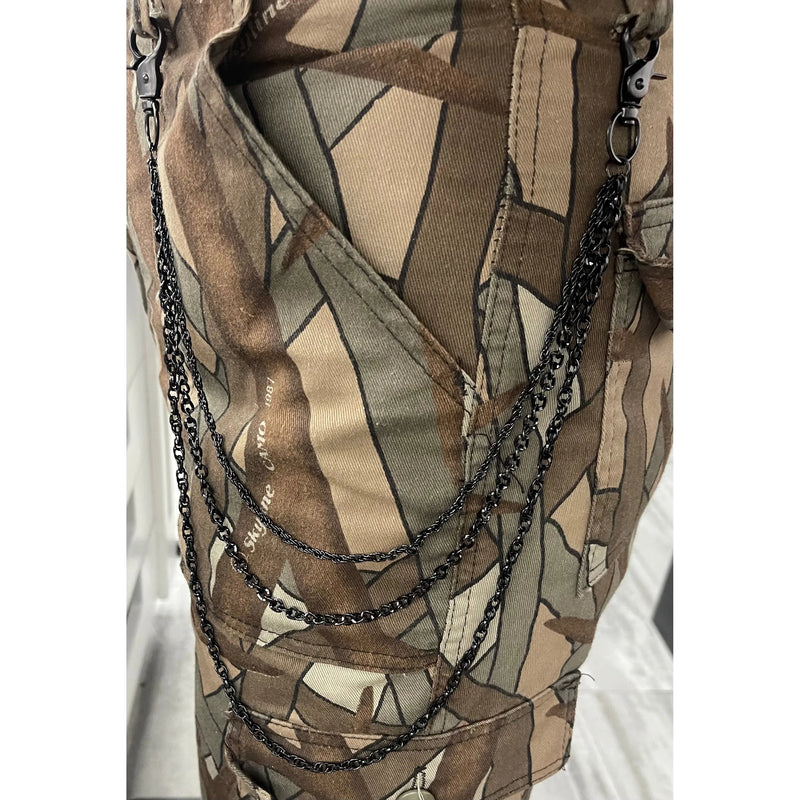 Thin 3 Ring Black Pocket Chain