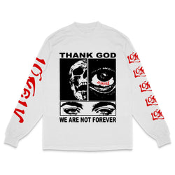 Lonely Hearts Club Thank God L/S Tee "White"