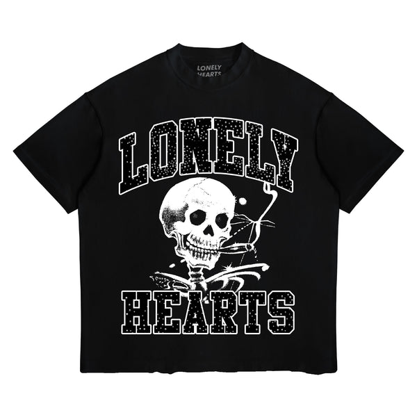 Lonely Hearts Club Faded Cropped Tee "Black"