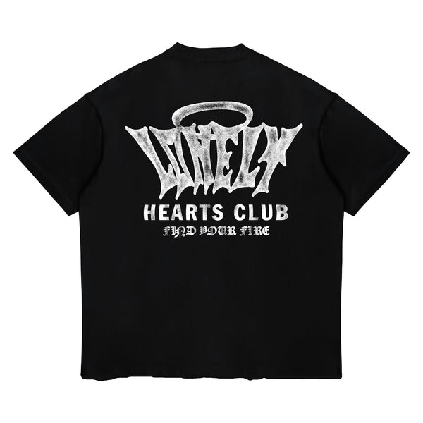 Lonely Hearts Club Find Your Fire Cropped Tee "Black"