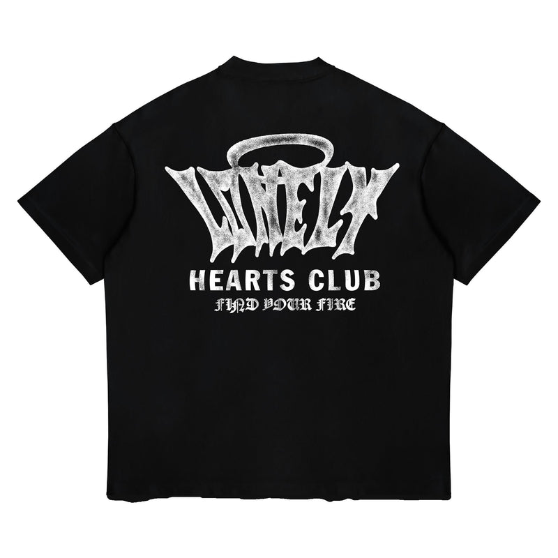 Lonely Hearts Club Find Your Fire Cropped Tee "Black"