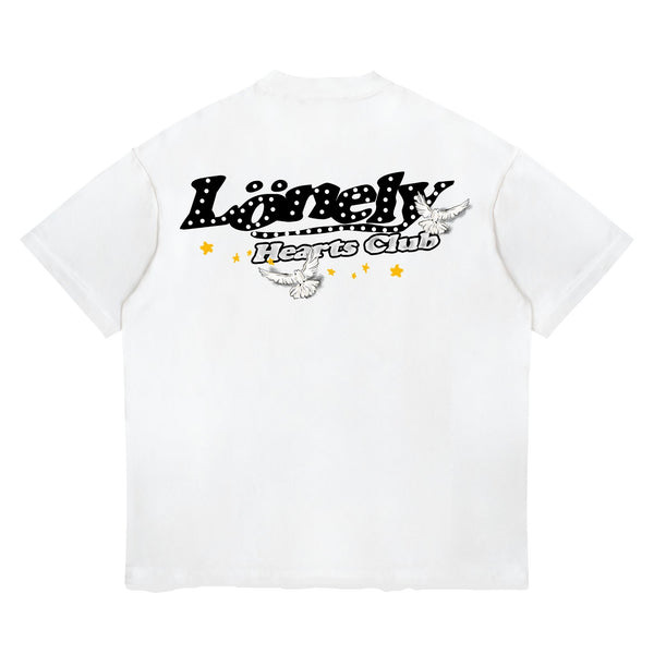 Lonely Hearts Club If You Can't Feel Anything Cropped Tee "White"