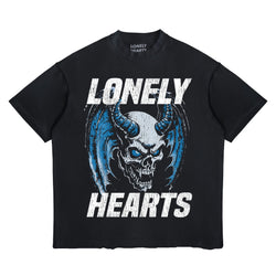 Lonely Hearts Club Deathstar Records Cropped Tee "Black Edge"