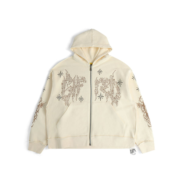 GFTD LA Luke Zip Hoodie "Bone"