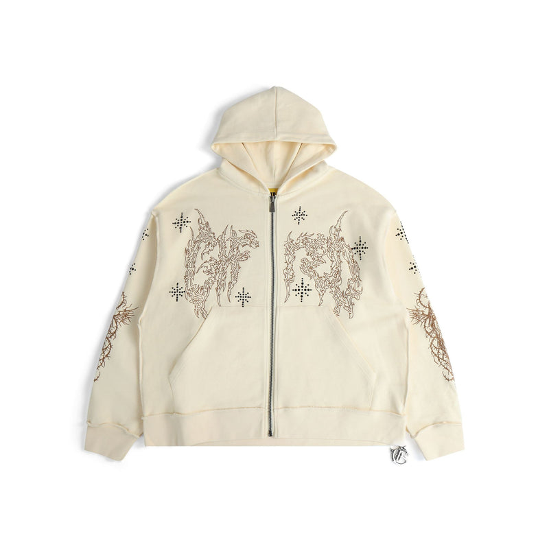 GFTD LA Luke Zip Hoodie "Bone"
