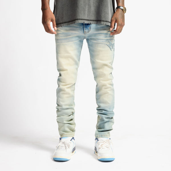 Melee Denim Milky Way Skinny Jeans "Cream Cloud"