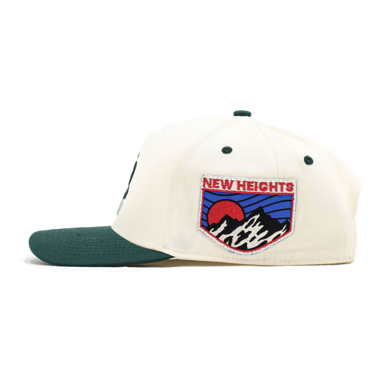 Heights District PR Varsity Snapback Hat "Forest Green/Cream"