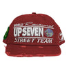 Up7Skate International Street Team Snapback Hat "Rosy Red"