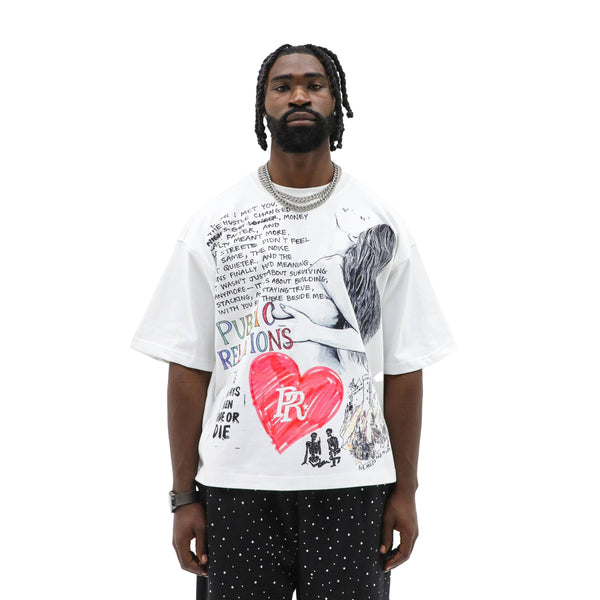 Heights District Ride Or Die Tee "White"