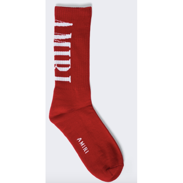 Amiri Vertical Logo Socks "Red"