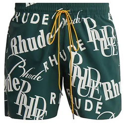 Rhude Logomania Swim Shorts "Forest/Cream"