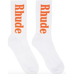 Rhude Long Vertical  Socks "Orange"