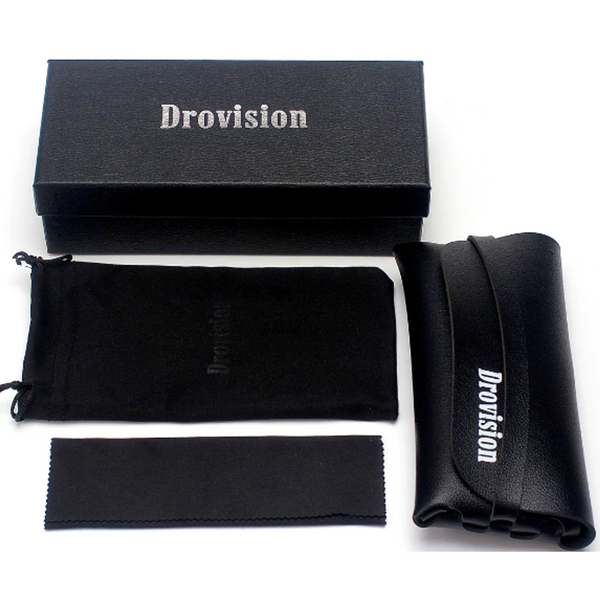 Drovision Polarized Square Sunglasses "Black"