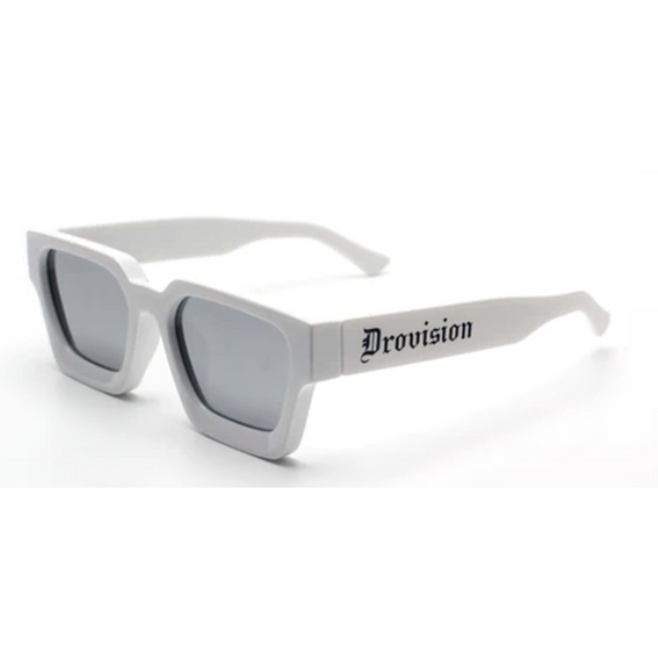 Drovision Polarized Square Sunglasses "White"