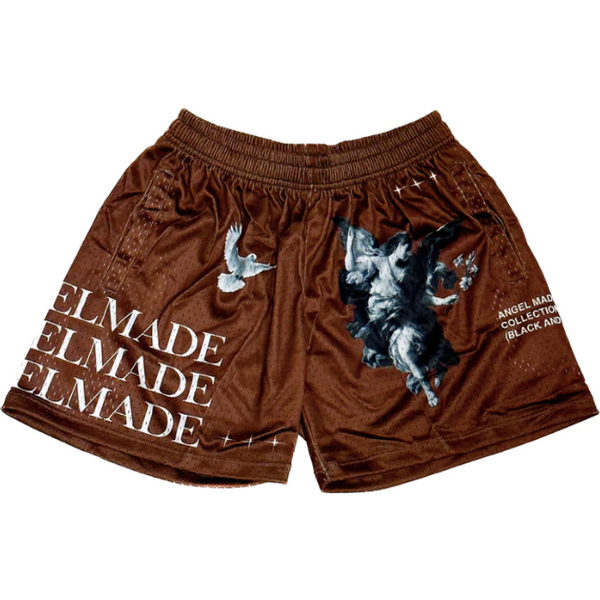 AngelMade x Panhandle Kicks Mesh Shorts "Mocha"