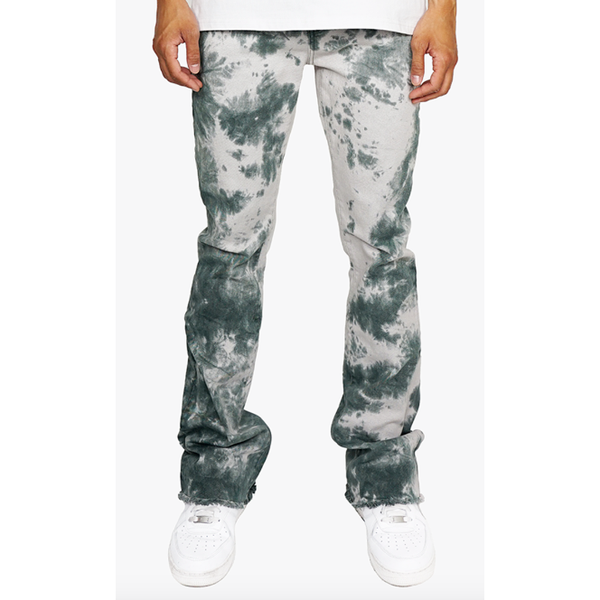 EPTM Tie Dyed Stacked Flare Pants "Green"