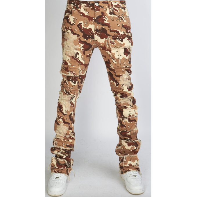 Politics Super Stacked Cargo Pants "Red Camo"