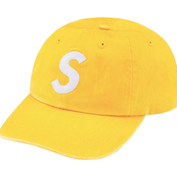 Supreme Pigment Print 6 Panel S Logo Hat "Yellow"