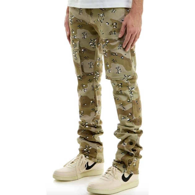 KDNK Stacked Snap Pants "Desert Camo"