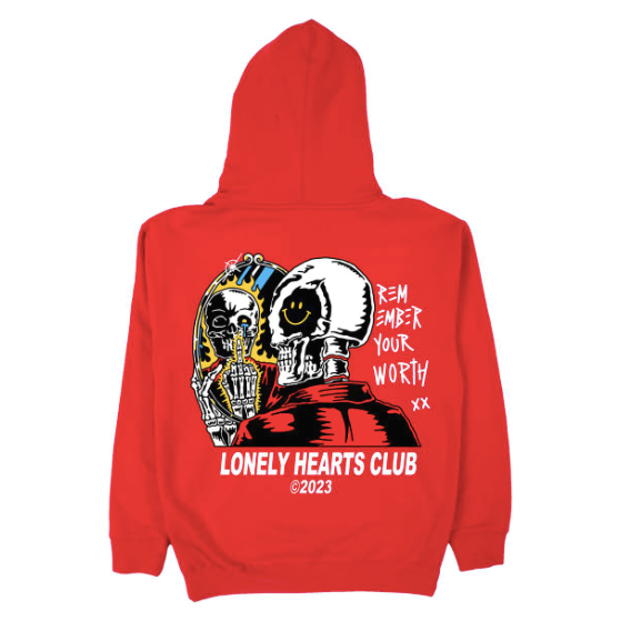 Lonely Hearts Club Remember Your Worth Hoodie "Red"