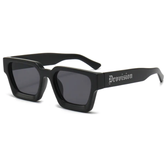 Drovision Matte Square Sunglasses "Black"