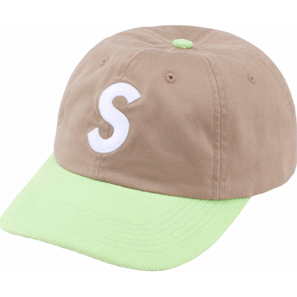 Supreme Two Toned S Logo 6 Panel Hat "Tan"