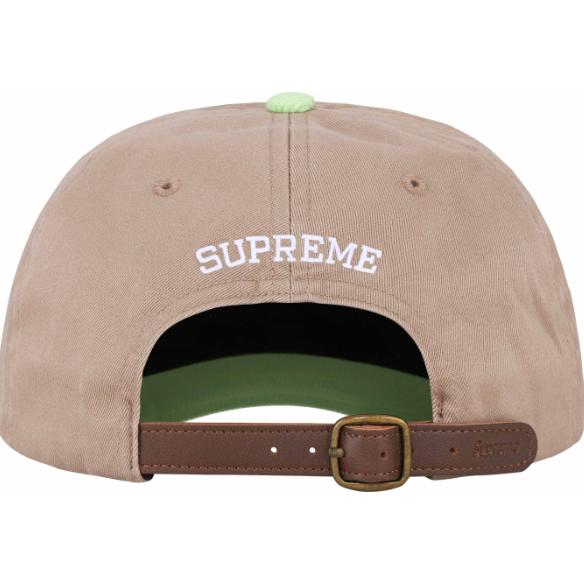 Supreme Two Toned S Logo 6 Panel Hat "Tan"