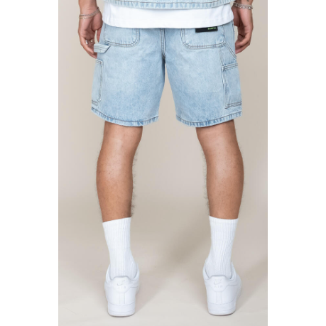 EPTM Double Knee Shorts "Light Indigo"