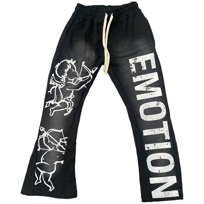 Mixed Emotion Cupid Sweatpants "Black"