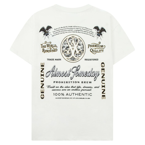 Almost Someday Prohibition Tee "Cream"