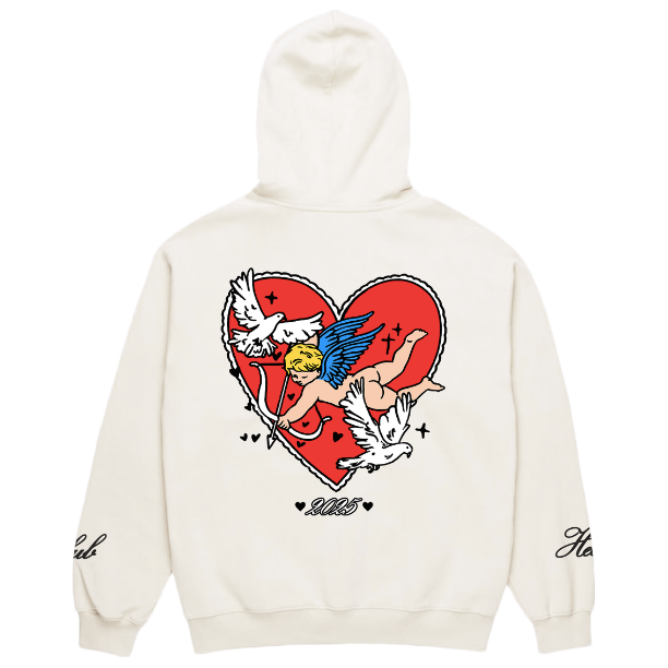 Lonely Hearts Club Faith Hope Love Hoodie "Bone"