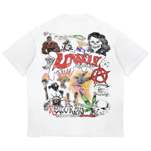 Lonely Hearts Club Lonely Records Tee "Off-White"